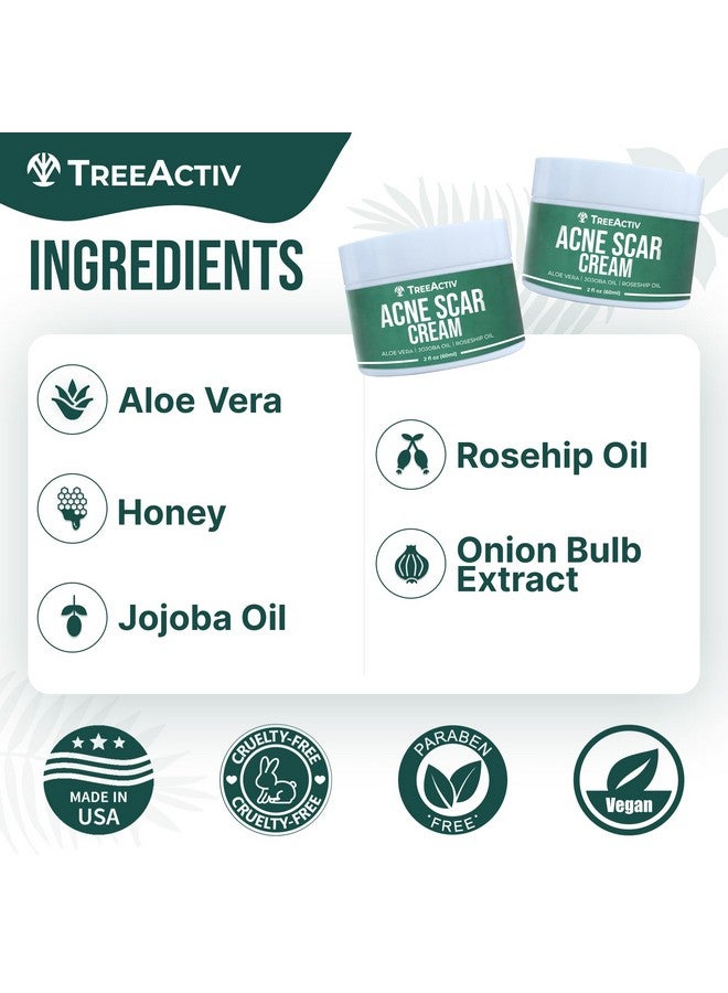 Acne Scar Treatment 2 Fl Oz Acne Scar Cream For Face Gentle Acne Scars And Dark Spot Remover Scar Lotion For Stretch Marks And Body Scars Acne Scar Removal For All Skin Types 500+ Uses