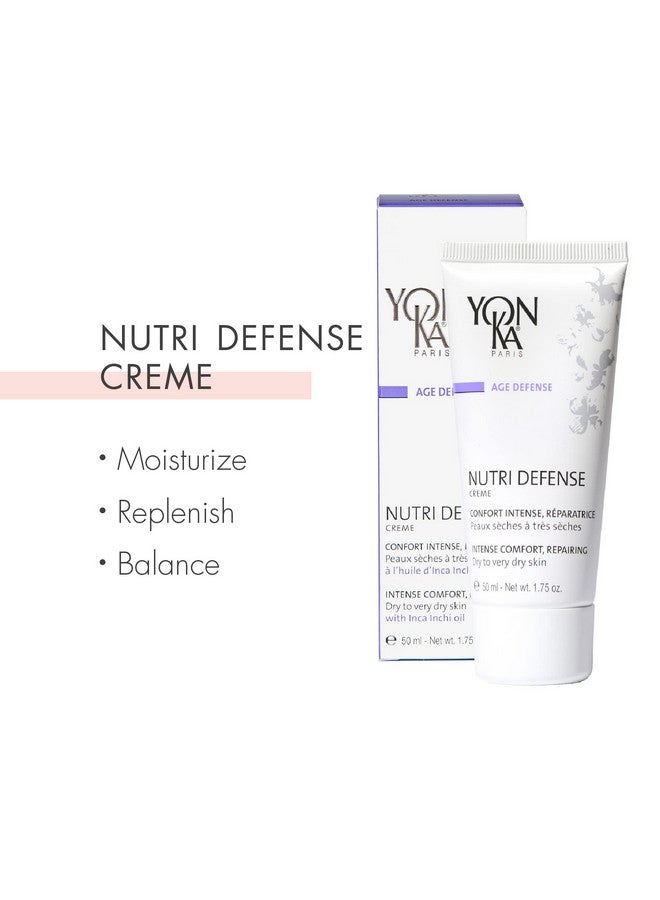 Yonka Nutridefense Creme (50Ml) Nourishing Dry Skin Facial Moisturizer Rich Shea Butter Treatment Cream With Prebiotics And Probiotics Dry And Sensitive Skin Parabenfree