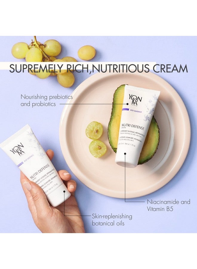 Yonka Nutridefense Creme (50Ml) Nourishing Dry Skin Facial Moisturizer Rich Shea Butter Treatment Cream With Prebiotics And Probiotics Dry And Sensitive Skin Parabenfree