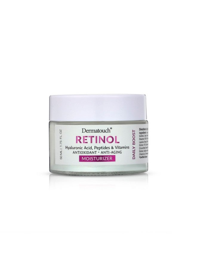 Retinol Face Moisturizer 1.7 Oz Hyaluronic Acid Peptides & Vitamins Made In America