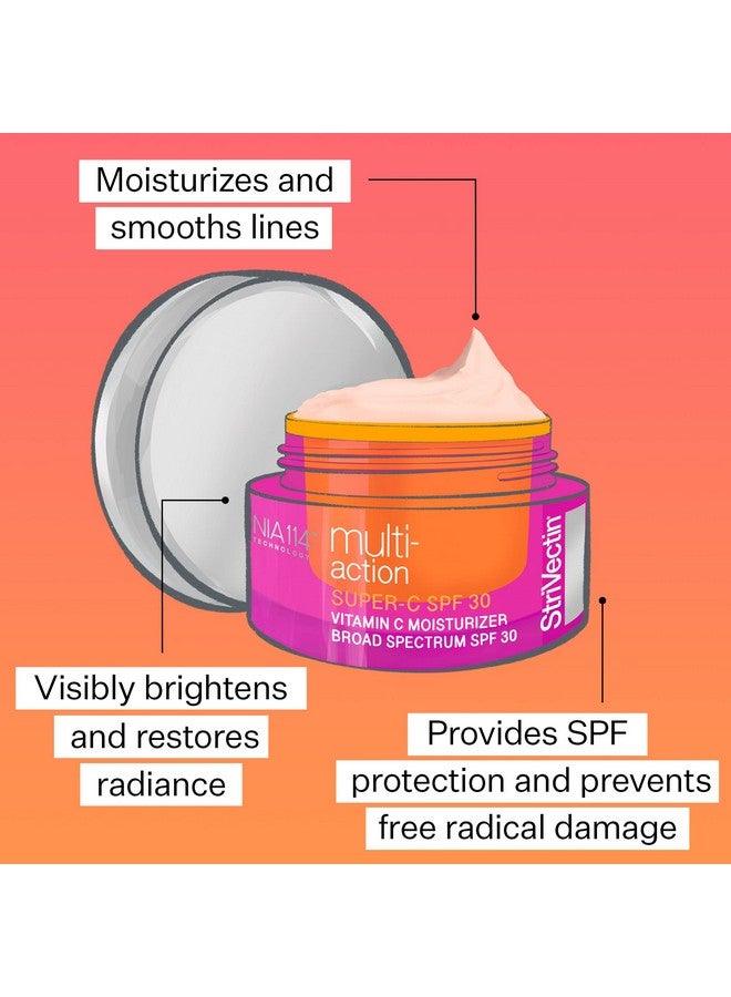 Multiaction Superc Spf 30 Vitamin C Moisturizer & Daily Sunscreen For Brightening & Smoothing Fine Lines 1.7 Fl Oz