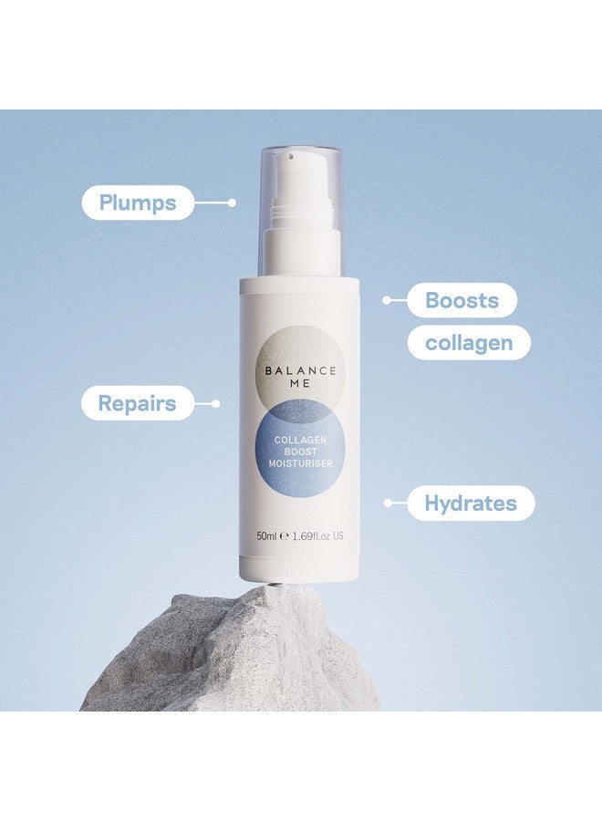 Collagen Boost Moisturiser Smooth And Rejuvenate Face & Neck Antiageing Crea For All Skin Types Peptides & Hyaluronic Acid 99.9% Natural Vegan/Cruelty Free Made In Uk 1.7 Fl Oz