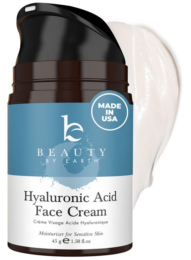 Hyaluronic Acid Moisturizer For Face Usa Made With Organic & Natural Ingredients Sensitive Skin Moisturizer For Face Made With Centella Asiatica Natural Anti Aging Wrinkle Face Cream Women