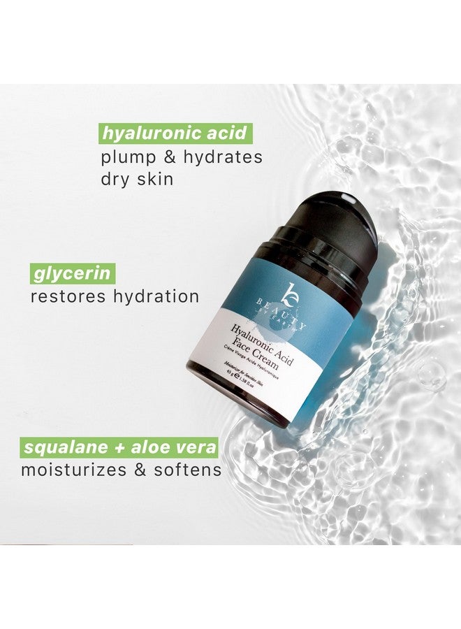 Hyaluronic Acid Moisturizer For Face Usa Made With Organic & Natural Ingredients Sensitive Skin Moisturizer For Face Made With Centella Asiatica Natural Anti Aging Wrinkle Face Cream Women