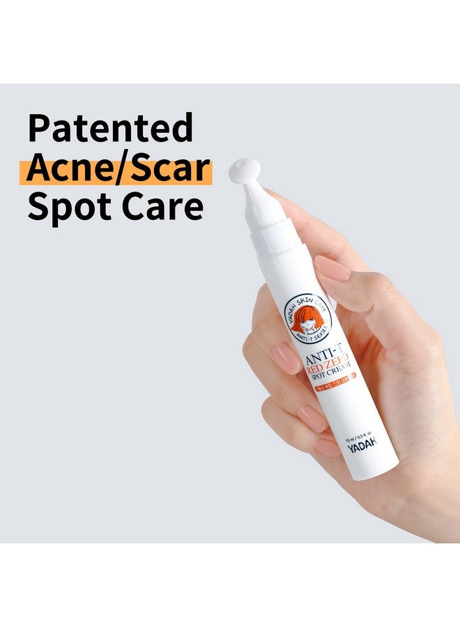 Anti Trouble Red Zero Spot Cream Easy Application Acne Spot Treatment Natural Niacinamide Acne Treatment 100% Vegan Formula For Acne Care Acne Whitehead Scar Solution Treatment 0.5 Fl.Oz.