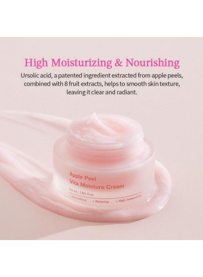Apple Peel Vita Moisture Cream Facial Moisturizing Cream Hydrating Dry & Oily Skin Soothe & Moisturize Rough Skin Korean Skincare