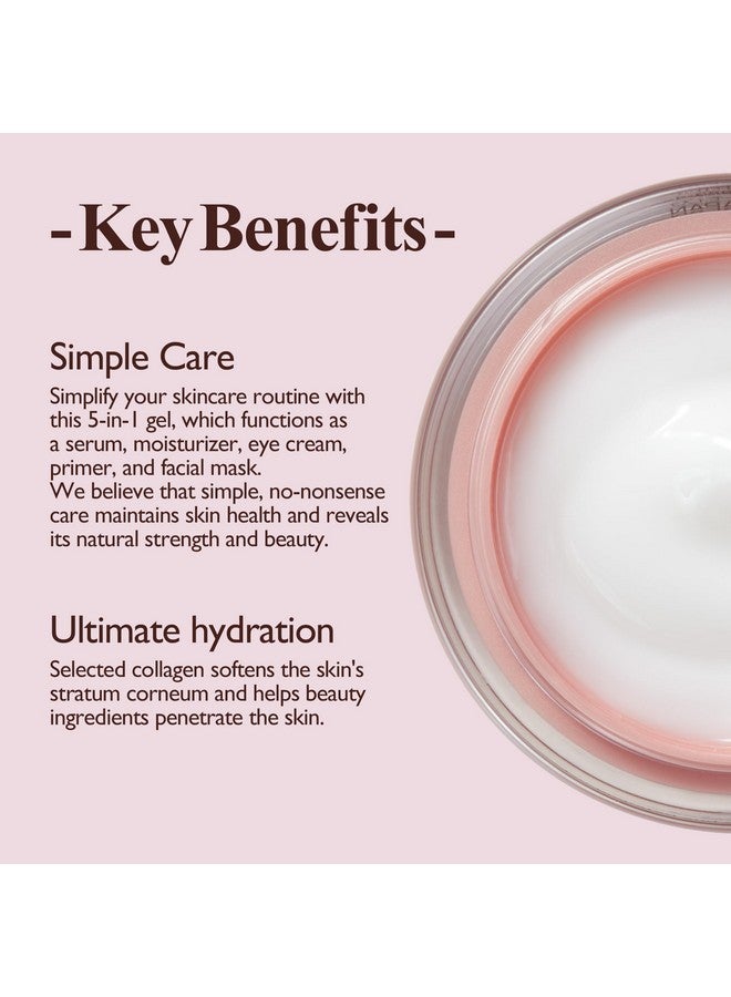 Super Moisture Gel Face Moisturizer 5In1 Benefits With Collagen And Hyaluronic Acid 1.76 Oz