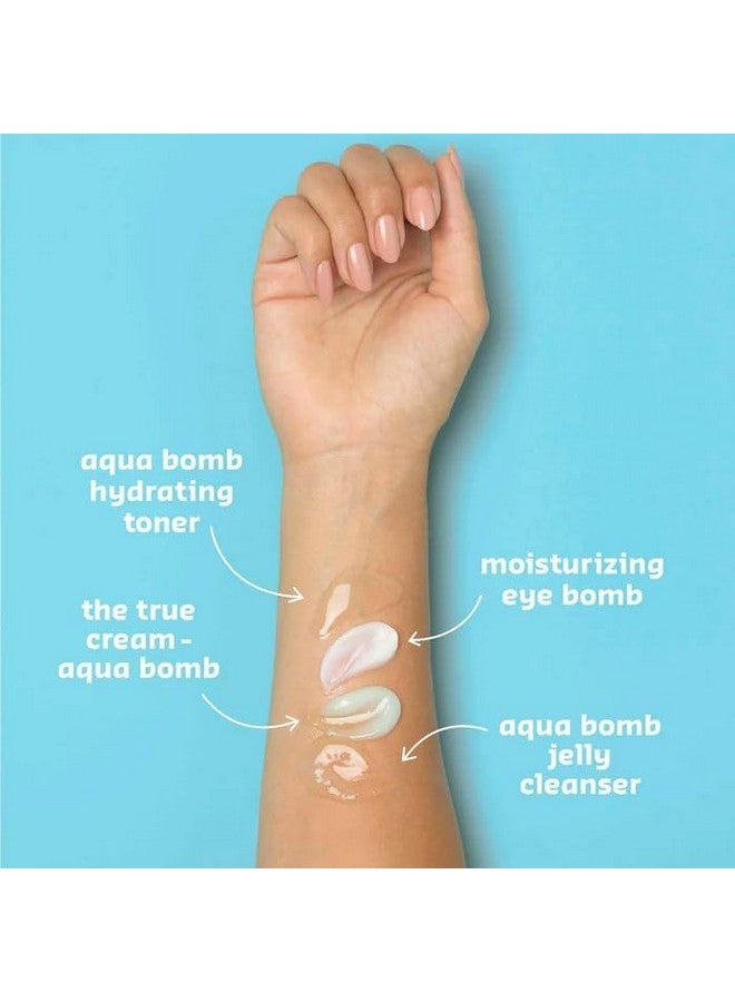 Aqua Bomb Dive Into Hydration Set 26 Hours Of Hydrating Antioxidant Skincare Soothing & Hydrating Herbs Aqua Bomb Cleansing Balm Hydrating Toner Eye Bomb