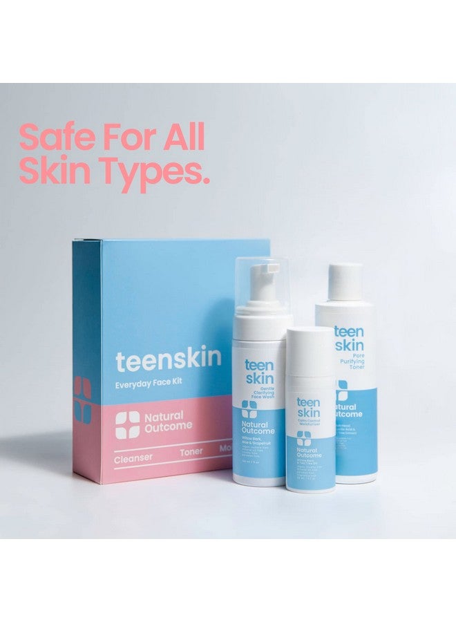 Teen Skin 3Step Skin Care Kit Daily Boys & Girls Skin Care Regimen Face Wash Toner & Moisturizer Perfect For Teens Preteens & Kids Looking To Prevent Acne 3 Pc