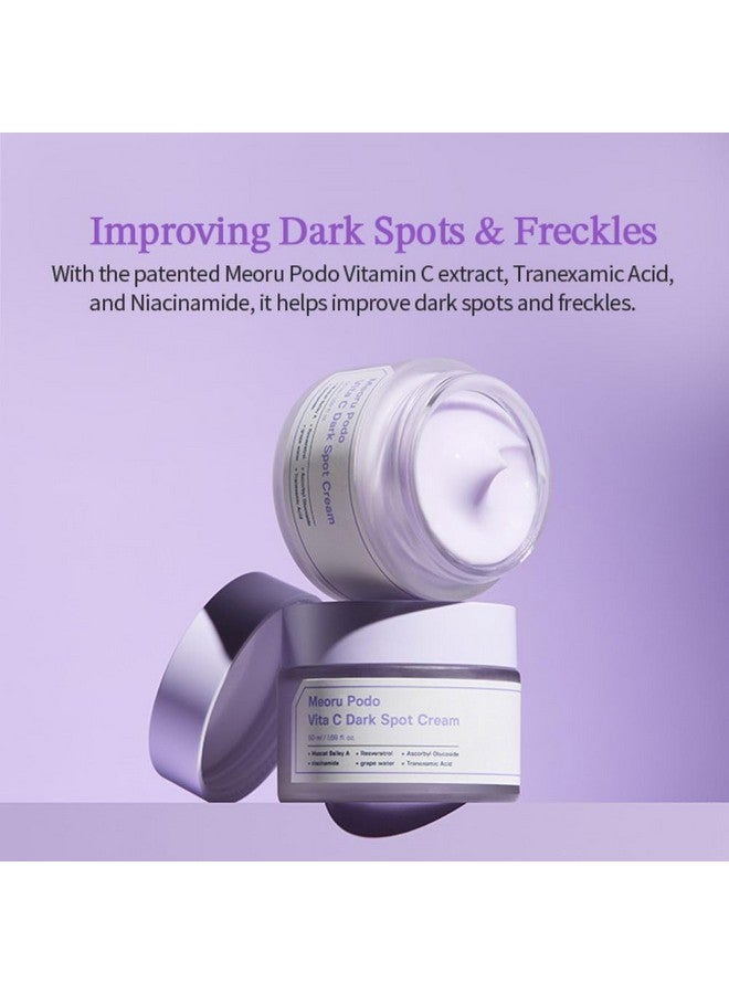 Meoru Podo Vita C Dark Spot Cream Facial Moisturizer For Brightening Dark Spots Correcting Blemishes Soothing Vitamin C Niacinamide Hyaluronic Acid Cica Korean Skincare