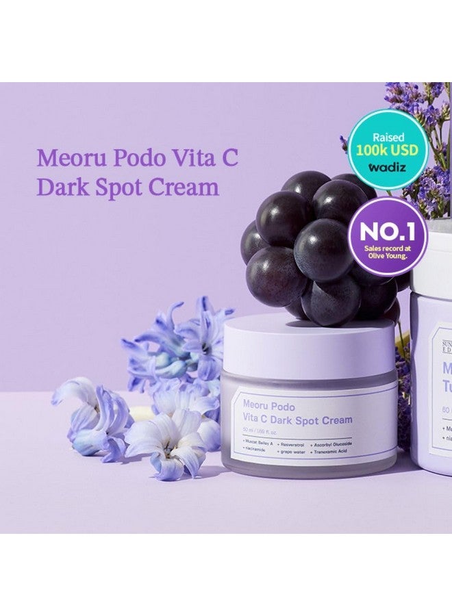 Meoru Podo Vita C Dark Spot Cream Facial Moisturizer For Brightening Dark Spots Correcting Blemishes Soothing Vitamin C Niacinamide Hyaluronic Acid Cica Korean Skincare