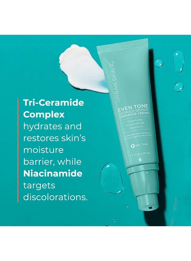 Even Tone Barrier Repair Cream Daily Facial Hydrator With Ceramides Niacinamide Squalane 1.7 Fl Oz