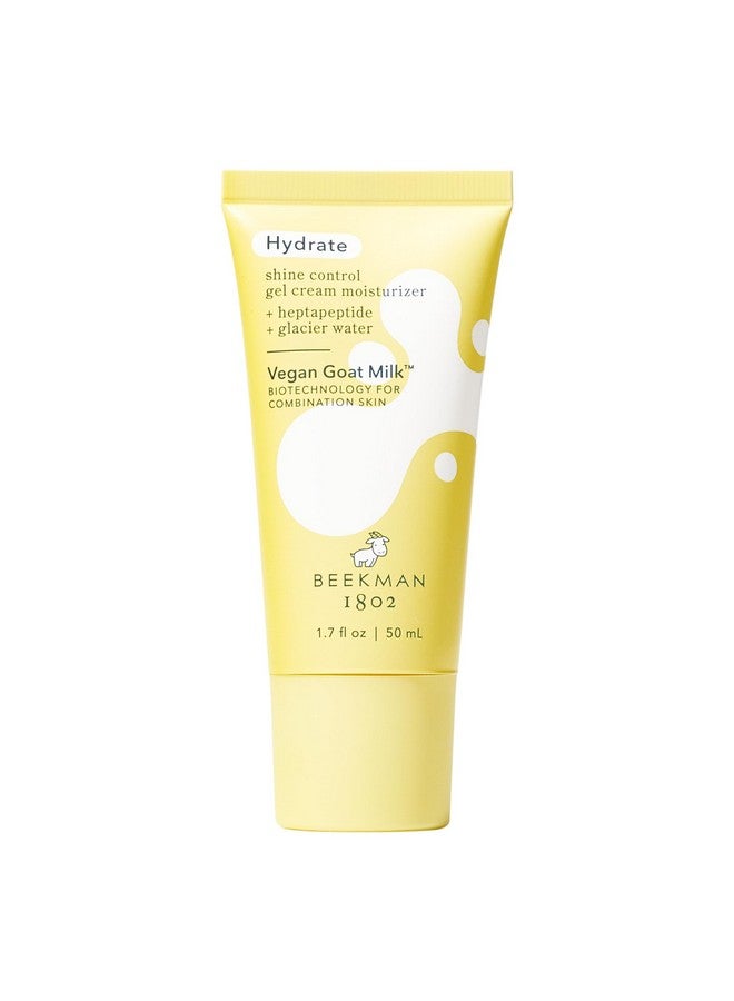 Shine Control Gel Cream Face Moisturizer Noncomedogenic 1.7 Fl Oz Deeply Hydrates & Controls Shine With 1% Heptapeptide & Glacier Water Good For Sensitive Skin Cruelty Free