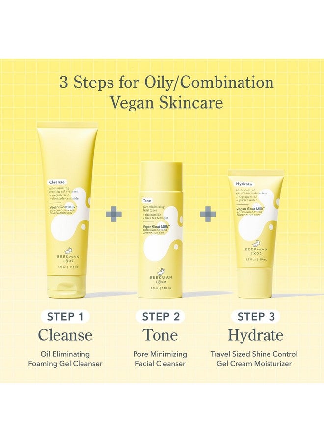 Shine Control Gel Cream Face Moisturizer Noncomedogenic 1.7 Fl Oz Deeply Hydrates & Controls Shine With 1% Heptapeptide & Glacier Water Good For Sensitive Skin Cruelty Free