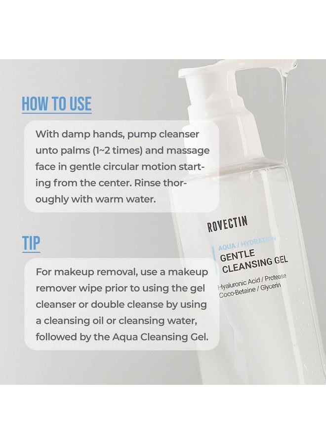 Calming Lotus Water Cream (2.1 Fl.Oz) Moisturizer + Aqua Cleansing Gel (5.9 Fl. Oz) Ph Balanced Facial Wash Vegan Korean Skincare Bundle [2 Pack]