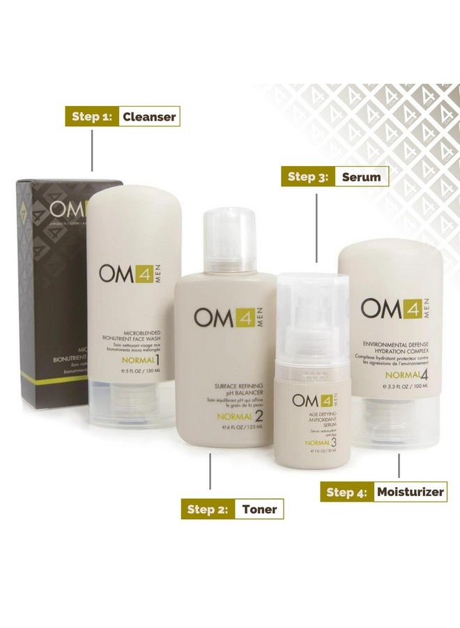 Om4 Normal Step 2 Super Antioxidant Aftershave + Toner Vitamin C Rich Hydrating Nourishing For Men With Normal Skin Types