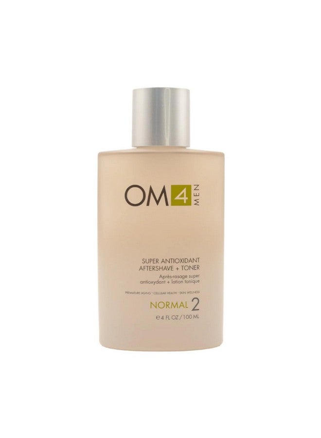 Om4 Normal Step 2 Super Antioxidant Aftershave + Toner Vitamin C Rich Hydrating Nourishing For Men With Normal Skin Types
