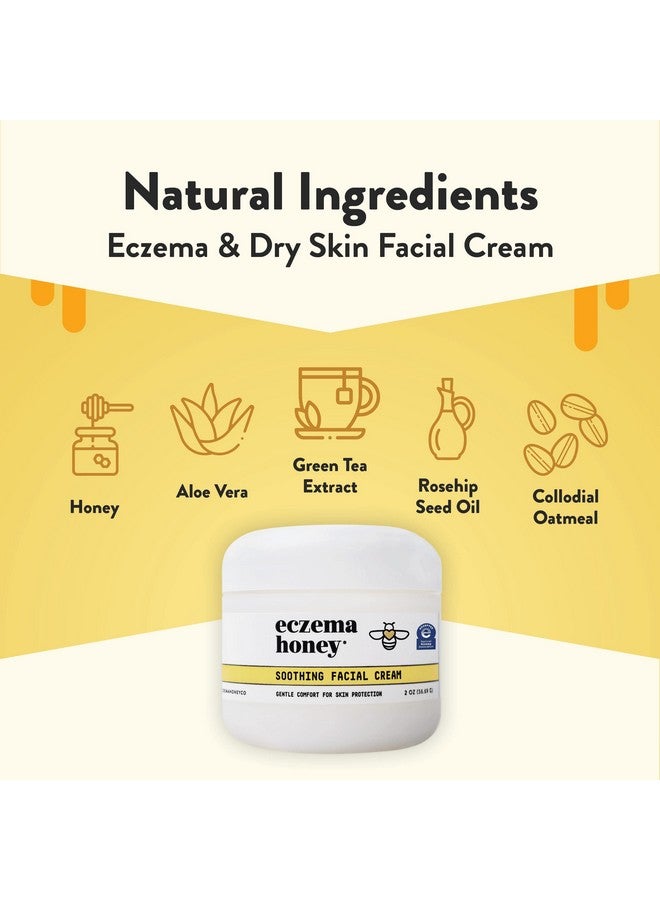 Soothing Facial Cream Eczema Lotion For Face Eyelids Lips And More Natural Dry Skin Repair (2 Oz)
