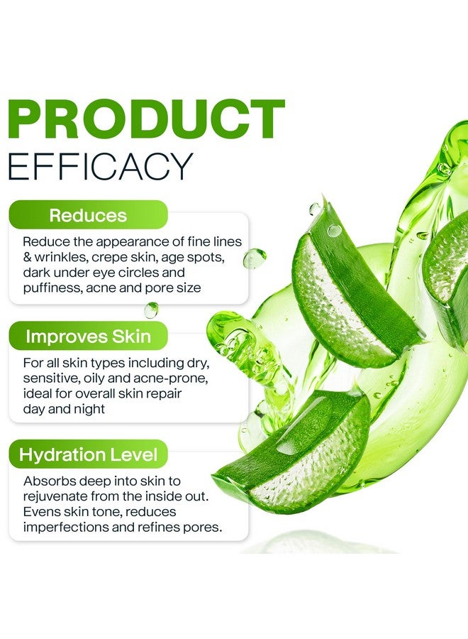 Anti Aging Retinol Cream For Face With Hyaluronic Acid Vitamin C & E Pure Aloe Vera Gel Green Tea Glycolic Acid Retinol Eye Cream Fine Line & Wrinkle Cream For Women & Men 2 Fl Oz.