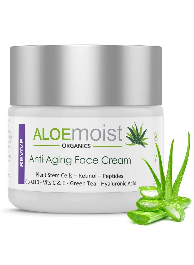 Anti Aging Retinol Cream For Face With Hyaluronic Acid Vitamin C & E Pure Aloe Vera Gel Green Tea Glycolic Acid Retinol Eye Cream Fine Line & Wrinkle Cream For Women & Men 2 Fl Oz.