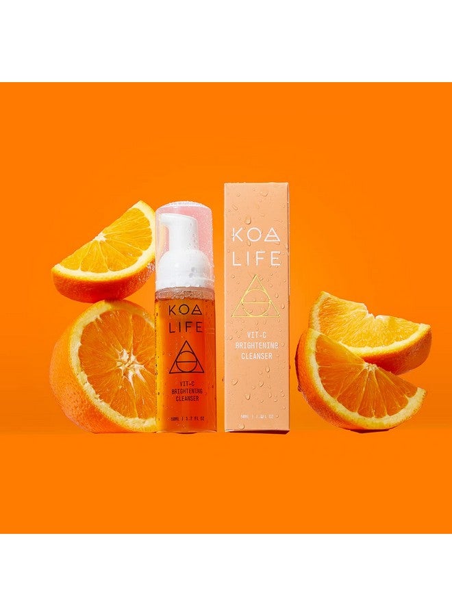 Vitamin C Collection Bundle Discount Vitc Brightening Cleanser 30Ml & Vitc Brightening Oil 15Ml & Gua Sha Massage Tool Antiaging Treats Hyperpigmentation Brightens Evens Skin Tone