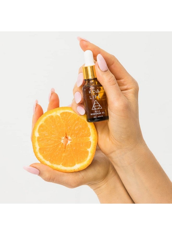 Vitamin C Collection Bundle Discount Vitc Brightening Cleanser 30Ml & Vitc Brightening Oil 15Ml & Gua Sha Massage Tool Antiaging Treats Hyperpigmentation Brightens Evens Skin Tone
