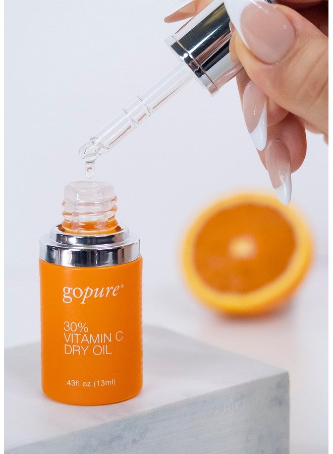 30% Vitamin C Dry Oil Dark Spot Reducer With Antiaging Vitamin C Oil To Improve Fine Lines & Wrinkles With Moisturizing Squalane For Glowing & Youthfullooking Skin 0.43 Fl Oz