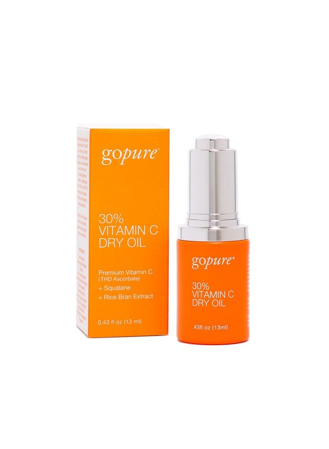 30% Vitamin C Dry Oil Dark Spot Reducer With Antiaging Vitamin C Oil To Improve Fine Lines & Wrinkles With Moisturizing Squalane For Glowing & Youthfullooking Skin 0.43 Fl Oz