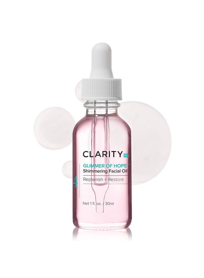 Glimmer Of Hope Shimmering Restorative Face Oil Natural Plantbased Moisturizing Facial Treatment With Coconut Rose & Jojoba For Dry & Aging Skin (1 Fl Oz)
