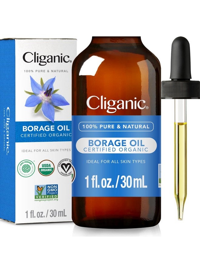 Organic Borage Seed Oil For Face 100% Pure (1Oz) Natural Nongmo Cold Pressed