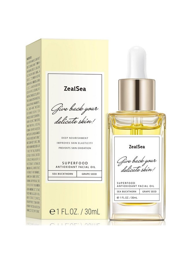 Superfood Antioxidant Face Oil Facial Oil With Antioxidant Rich Plantbased Oils Hydrating Moisturizing And Smooth Dry Skin Care Gua Sha Massage Skin Therapy Oil For Women Men 1 Fl Oz