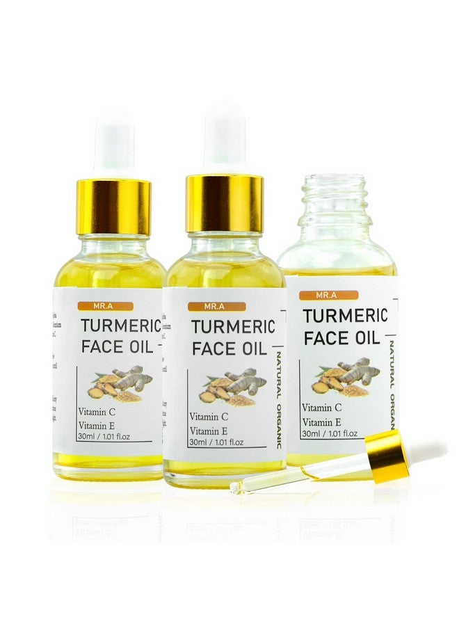Turmeric Oil Turmeric Oil For Face Body 100% Pure Natural Turmeric Essential Oil With Vitamin C Great For Cleanses Skin Moisturize & Soothing Skin Tumeric Face Oil For All Skin Types(3Pcs30Ml)