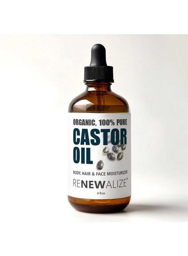 Organic Castor Oil Face Moisturizer Cold Pressed All Natural Skincare Treatment For Use With The Oil Cleansing Method On Face And Skin 4 Fl Oz