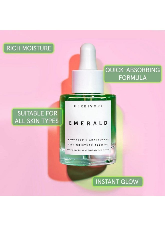 Emerald Deep Moisture Glow Oil For Face Hydrating Facial Oil Calming & Moisturizing Plantbased Vegan Crueltyfree 30Ml / 1 Oz