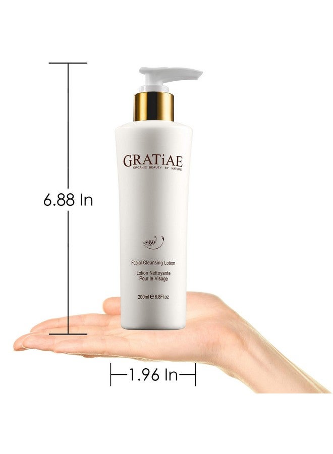 Organic Facial Cleansing Lotion Face Cleanser Cleansing Milk Face Wash Ultrahydrating Gentle Face Cleanser & Makeup Remover Moisturizing Hydrating Gentle Nondrying Deep Clean 6.8Fl Oz