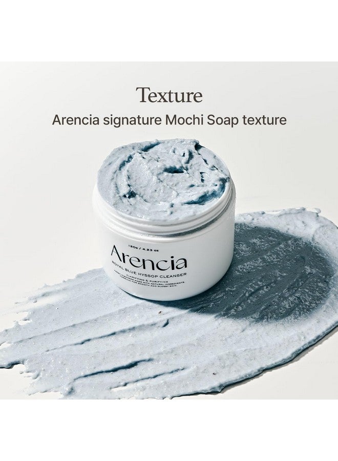 Royal Blue Hyssop Brightening Face Scrub & Exfoliator Spa Quality All Skin Types Vegan Deepcleansing & Moisturizing Facial Cleanser (4.23Oz)