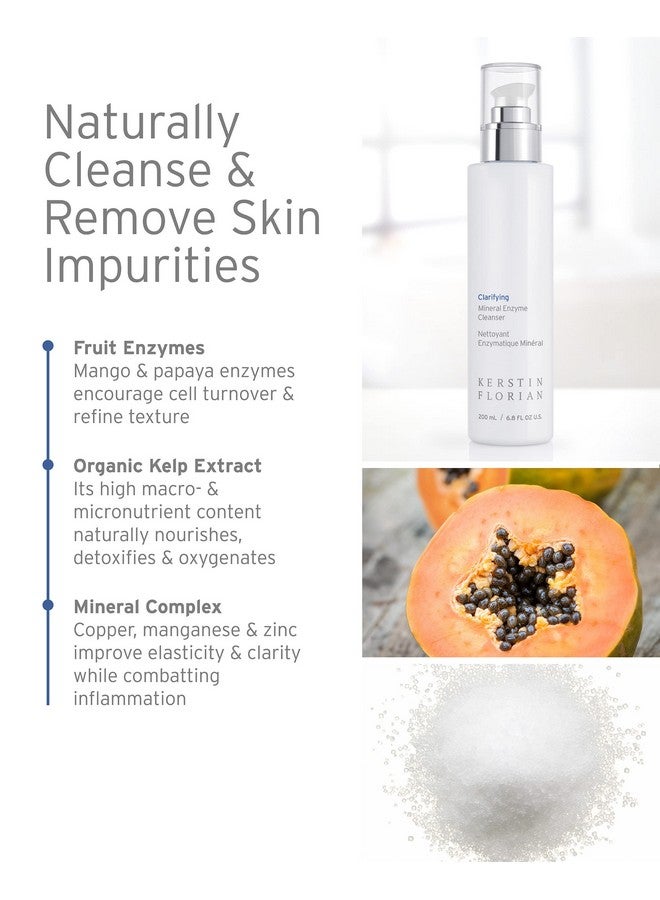 Clarifying Mineral Enzyme Cleanser Gentle Face Wash For All Skin Types Hydrating Body Wash For Morning Or Night (6.8 Fl Oz)