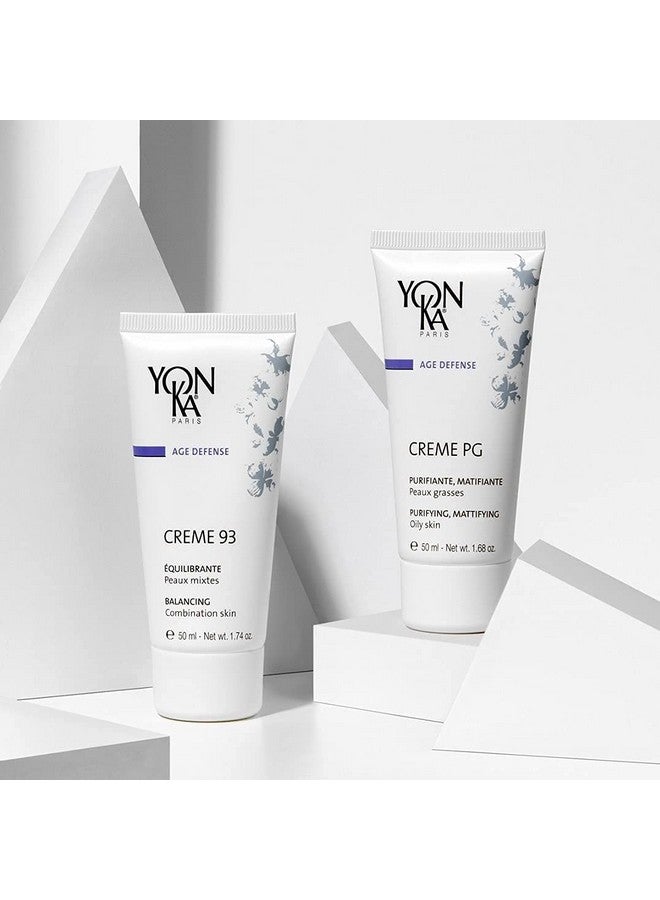 Yonka Creme Pg Creme (50Ml) Mattifying Protective Cream For Oily Skin Antiaging Balancing Treatment For Shine And Redness Parabenfree