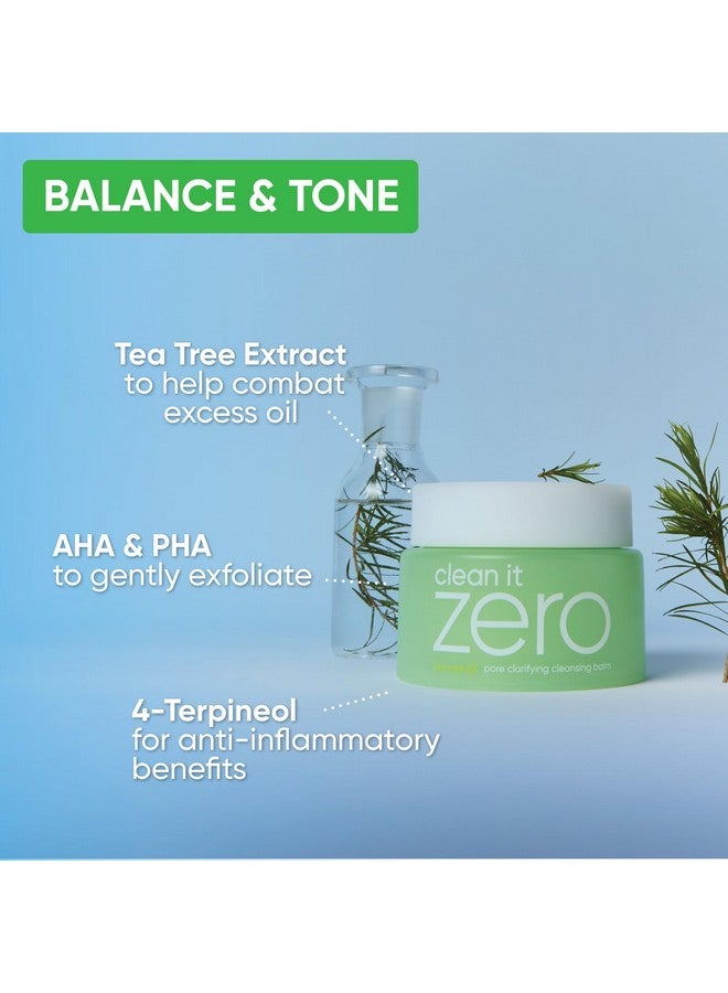 Clean It Zero Pore Clarifying Cleansing Balm Korean Makeup Remover For Oily/Acne Prone Skin Vegan & Made With Tea Tree Oil + 4Terpineol 100Ml/3.38 Fl Oz…