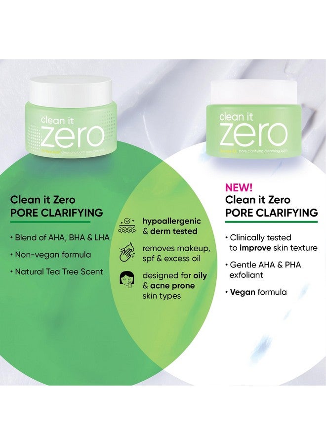 Clean It Zero Pore Clarifying Cleansing Balm Korean Makeup Remover For Oily/Acne Prone Skin Vegan & Made With Tea Tree Oil + 4Terpineol 100Ml/3.38 Fl Oz…