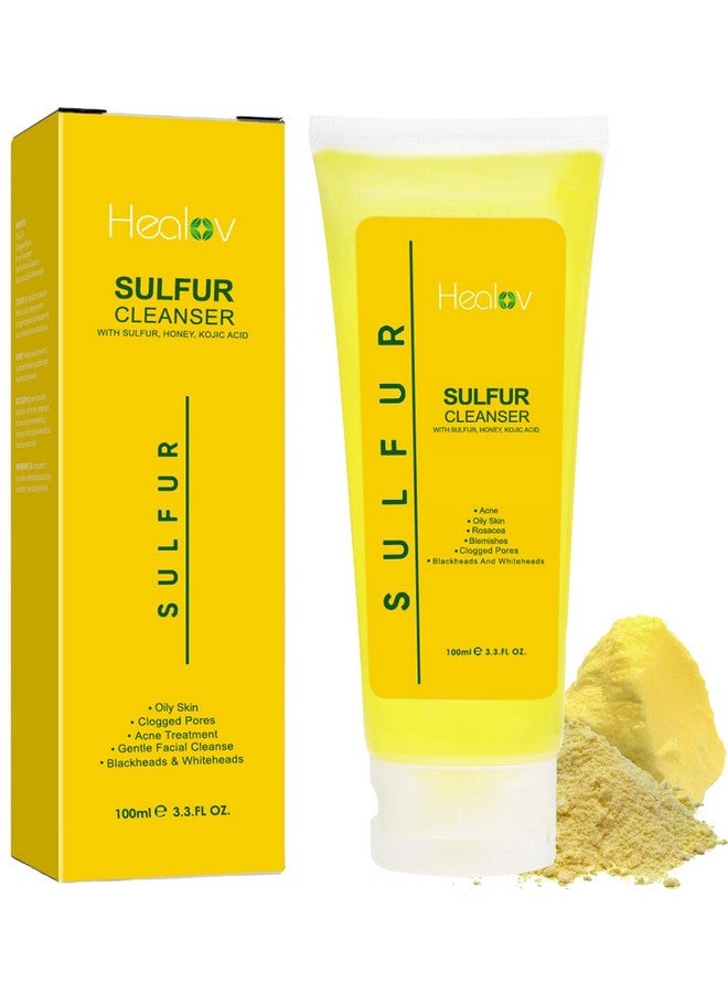 Sulfur Soap Sulfur Face & Body Wash For Acne Sulphur Exfoliating Facial Cleanser Absorbs Excess Oil Reduces Breakouts & Cleanses Skin Natural Cystic Acne Rosacea Skin Care Treatment