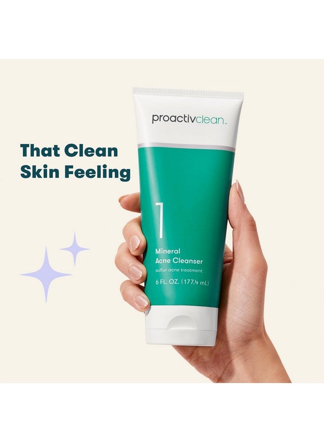 Clean Mineral Acne Cleanser Sulfur Acne Treatment Face Wash For Sensitive Skin Gentle Daily Acne Cream Facial Cleanser With Soothing Chamomile 6Oz