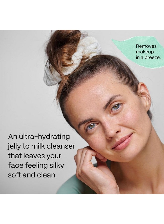 Jelly Cleanser Jelly To Milky Hydrating Face Wash For Women/Men With Rose Chamomile And Hyaluronic Acid 4 Fl Oz