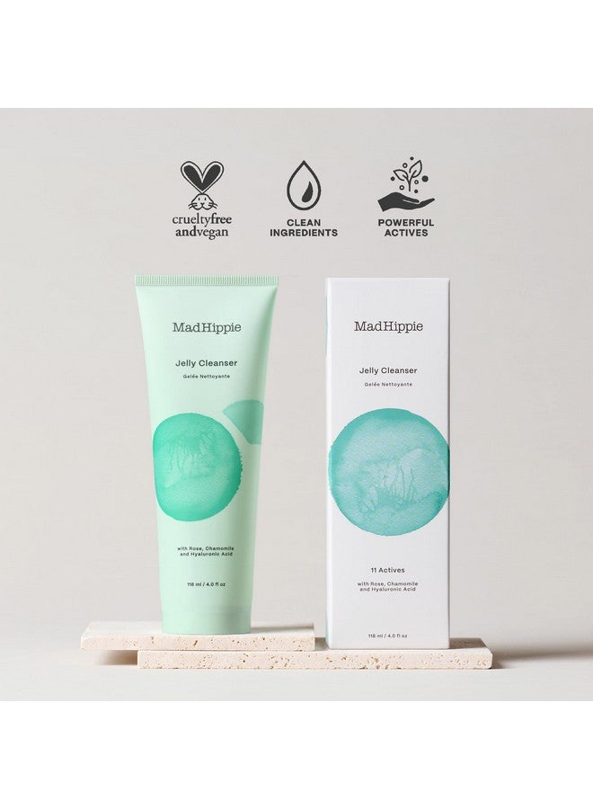 Jelly Cleanser Jelly To Milky Hydrating Face Wash For Women/Men With Rose Chamomile And Hyaluronic Acid 4 Fl Oz
