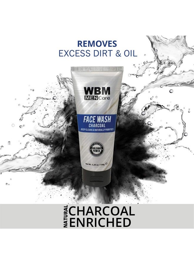 Care Men Deep Cleanse Charcoal Face Wash Daily Facial Cleanser For All Skin Types 5.29 Oz