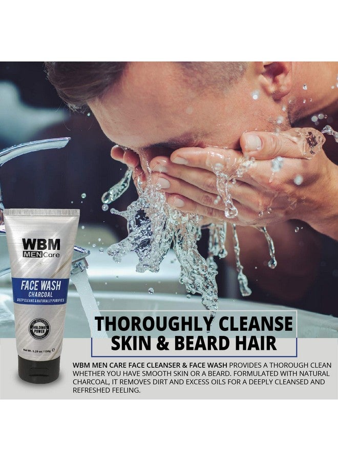 Care Men Deep Cleanse Charcoal Face Wash Daily Facial Cleanser For All Skin Types 5.29 Oz