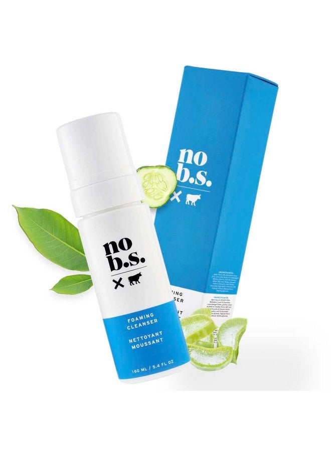No Bs Foaming Cleanser Natural Face Wash With Green Tea & Aloe For Women Mengreat For Acne & Dry Skinvegan(5.4 Oz).Includes Free Skincare Samples.