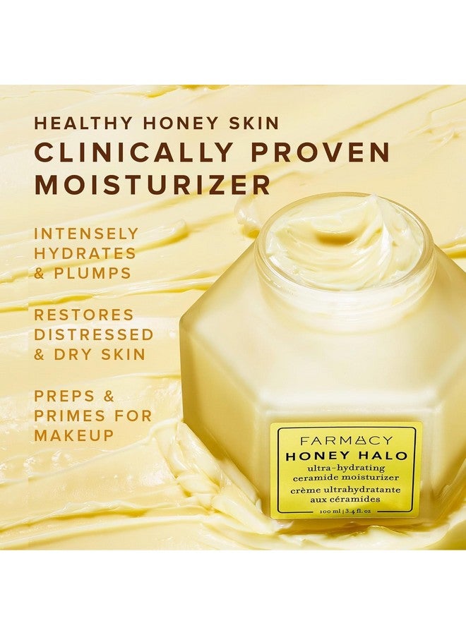 Melt + Moisturize Minis Duo Green Clean Makeup Remover Cleansing Balm & Honey Halo Ceramide Face Moisturizer The Perfect Makeup Removing & Moisturizing Skincare Routine