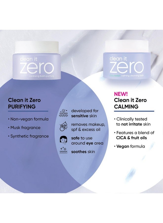 Clean It Zero Calming Cleansing Balm Korean Makeup Remover For Sensitive Skin Vegan & Made With Centella Asiatica + Madecassoside 100Ml/3.38 Fl Oz…