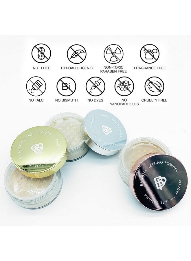 Banana Setting Powder Lightweight Colorcorrecting Powder With All Day Makeup Protection Eliminates Blotchiness And Dark Undereye Circles Talcfree Matte Tint Medium 0.14 Oz